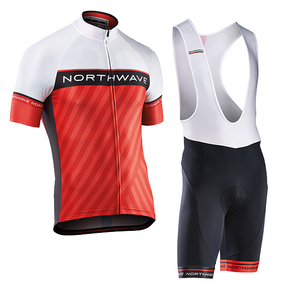 NORTHWAVE COMPLETO ESTIVO LOGO 3 NERO-ROSSO - Cicli Serino