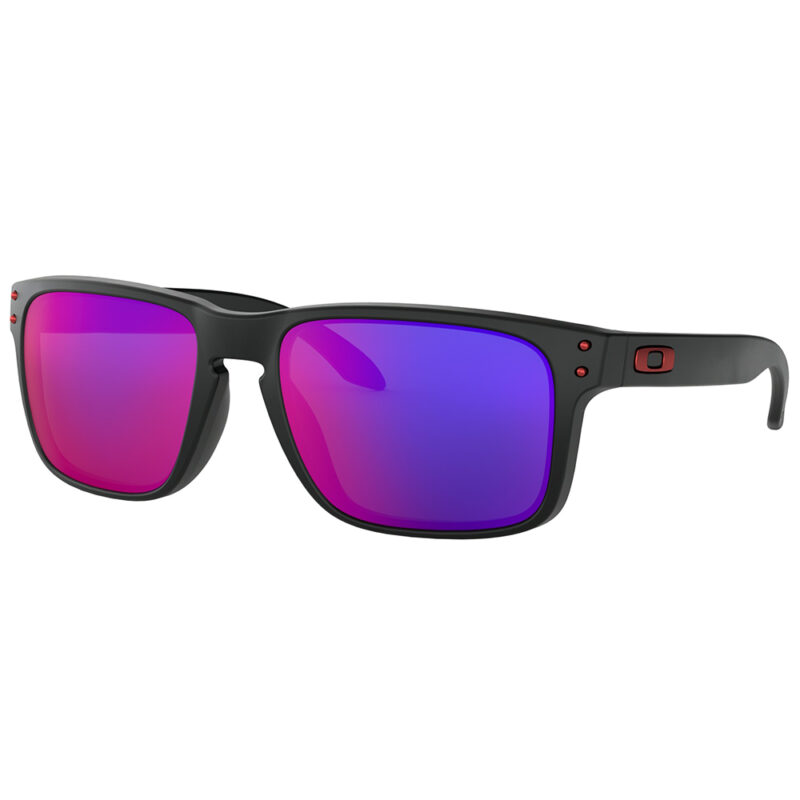 OAKLEY OCCHIALI HOLBROOK MATTE BLACK POSITIVE RED IRIDIUM