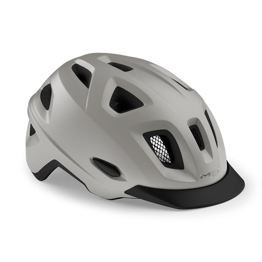MET MOBILITE CASCO URBAN DA E-BIKE CON LUCE LED INTEGRATA GRIGIO - Cicli  Serino