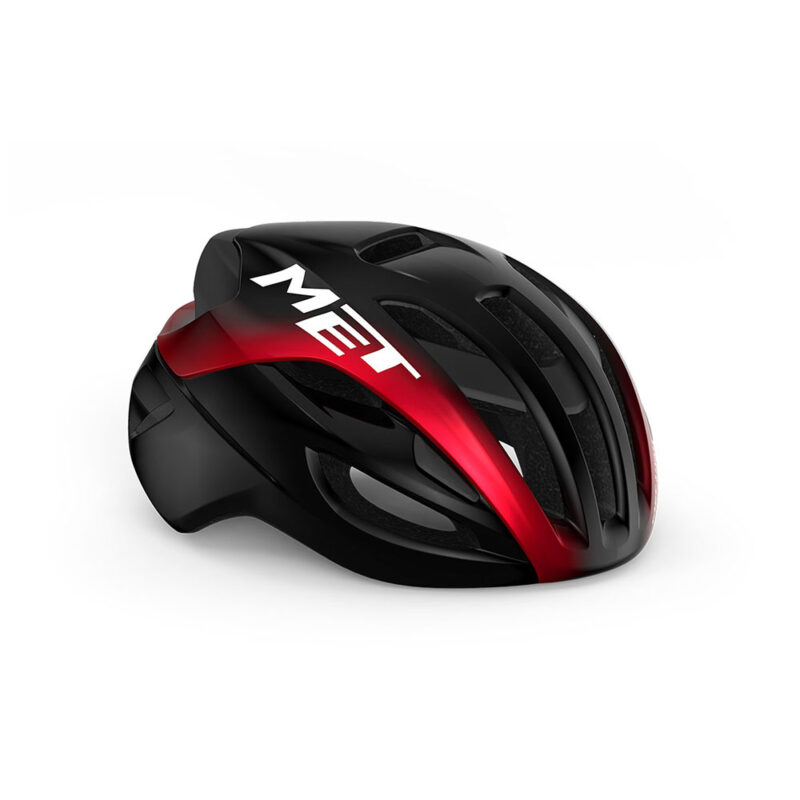 MET CASCO RIVALE MIPS NERO ROSSO METALLIZZATO LUCIDO