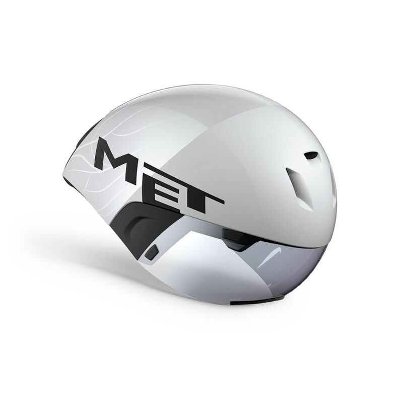 MET CASCO AERO CODATRONCA TRIATHLON-CRONOMETRO BIANCO METALLIZZATO OPACO LUCIDO