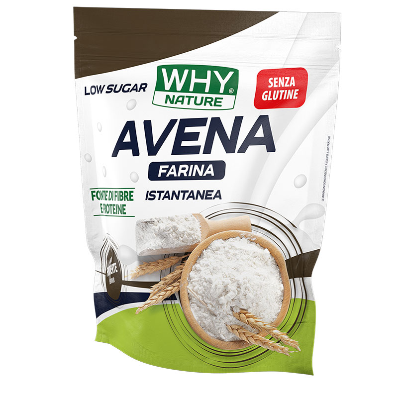 WHY NATURE AVENA FARINA ISTANTANEA SENZA GLUTINE GUSTO FONDENTE