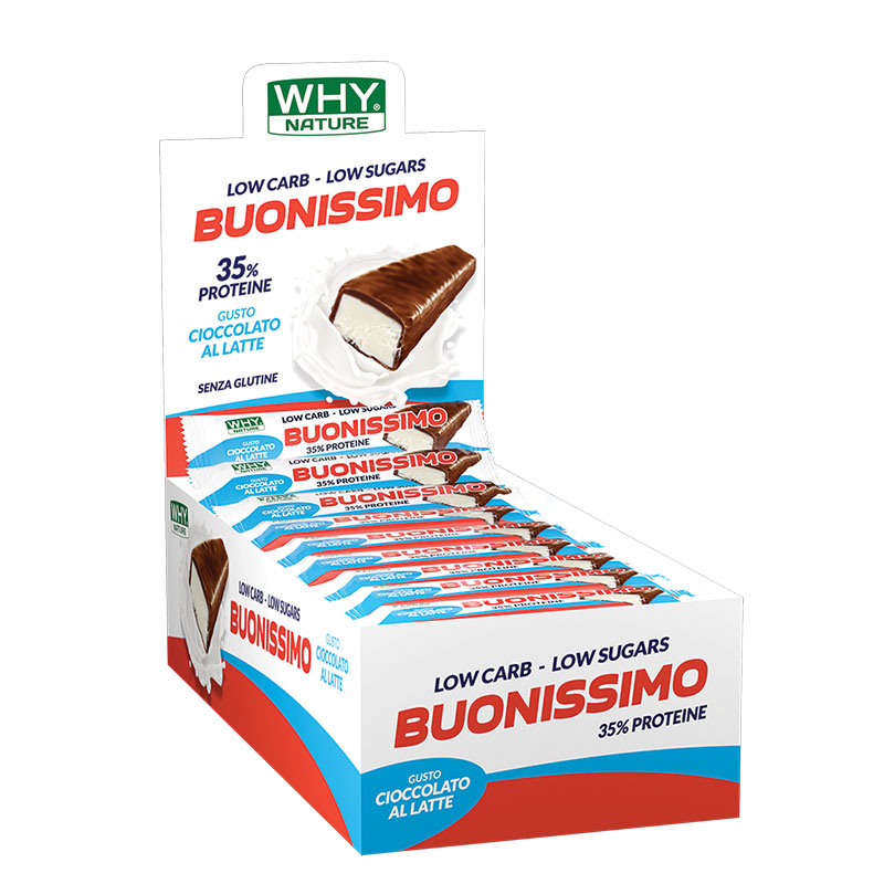 WHY NATURE BARRETTA PROTEICA BUONISSIMO CIOCCOLATTO AL LATTE 24PZ