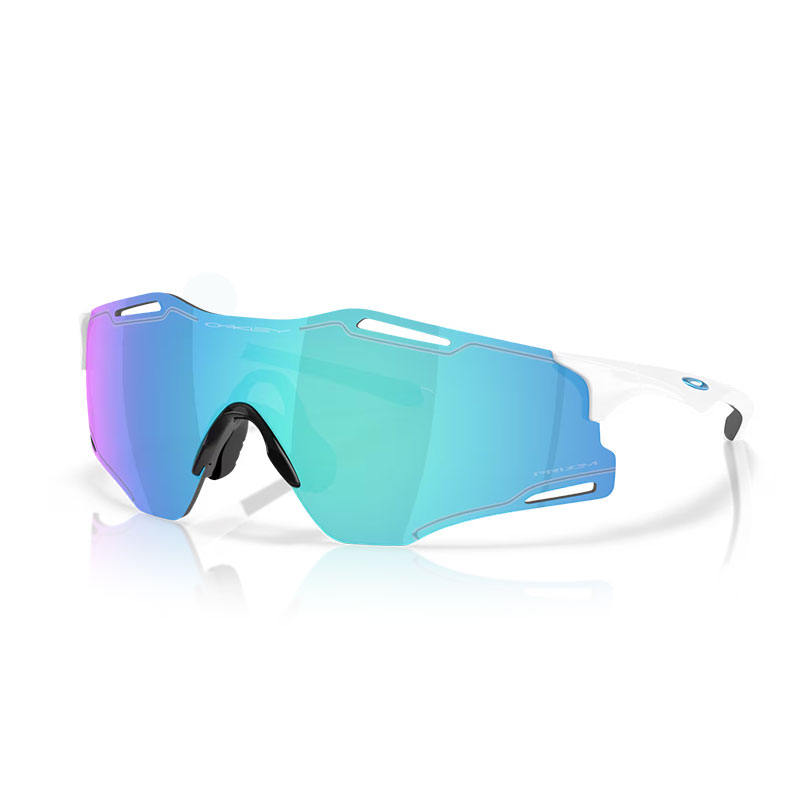 OAKLEY OCCHIALI CYBR ZERO Lente Prizm Sapphire Montatura Polished White