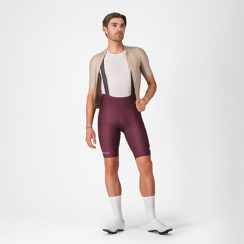 CASTELLI PANTALONCINO ESTIVO ESPRESSO 2 DEEP BORDEAUX